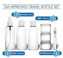 Kit Bottiglie Da Viaggio Trasparenti 10 Pezzi - Contenitori Per Liquidi E Cosmetici, Ideale Per Aereo - Foto 10