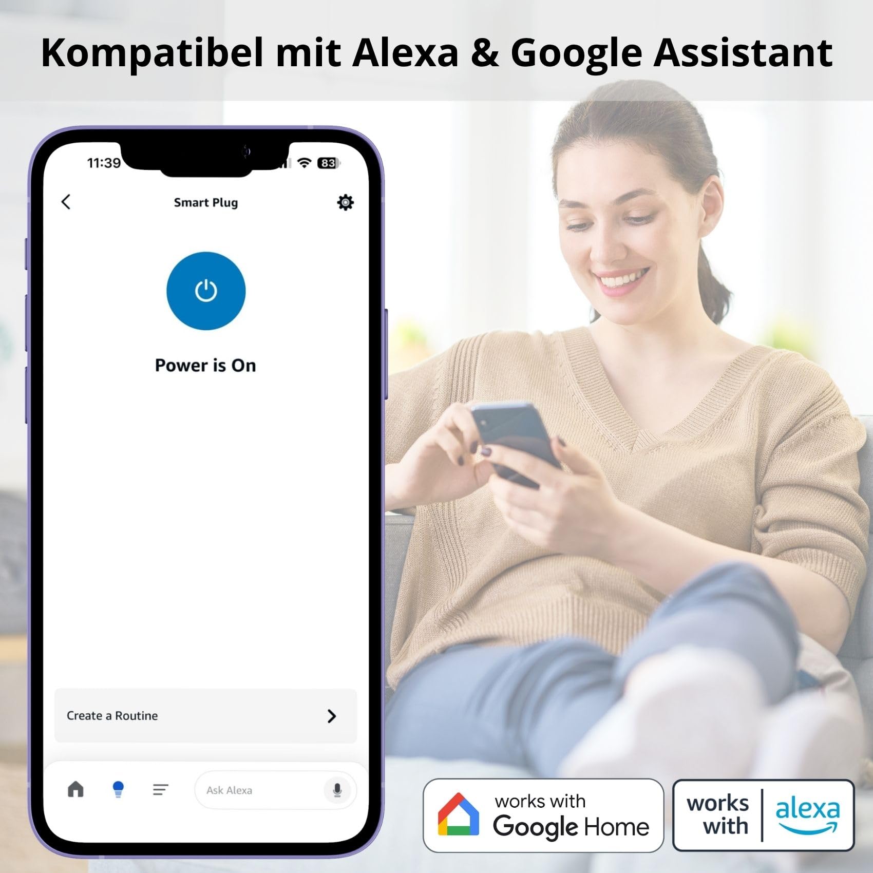 Sone Smart One Inteligentne Gniazdko Wifi zgodne z Tuya Smart Wtyczka 16 A