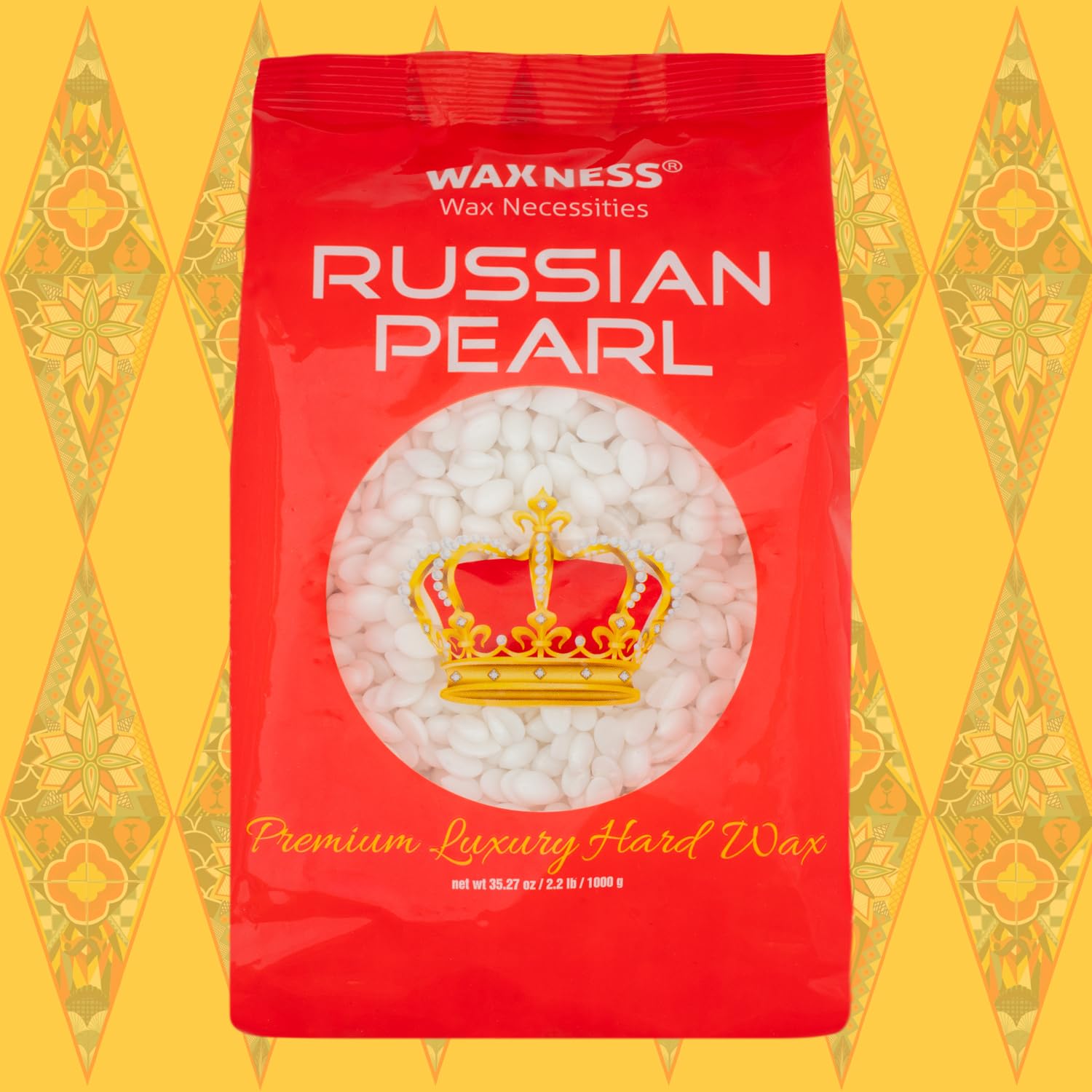 Waxness Polymer-Blend Premium Luxus Film-Hartwachsperlen Russian Pearl 1 kg/Luxury Hard Wax Beads Russian Pearl 1kg