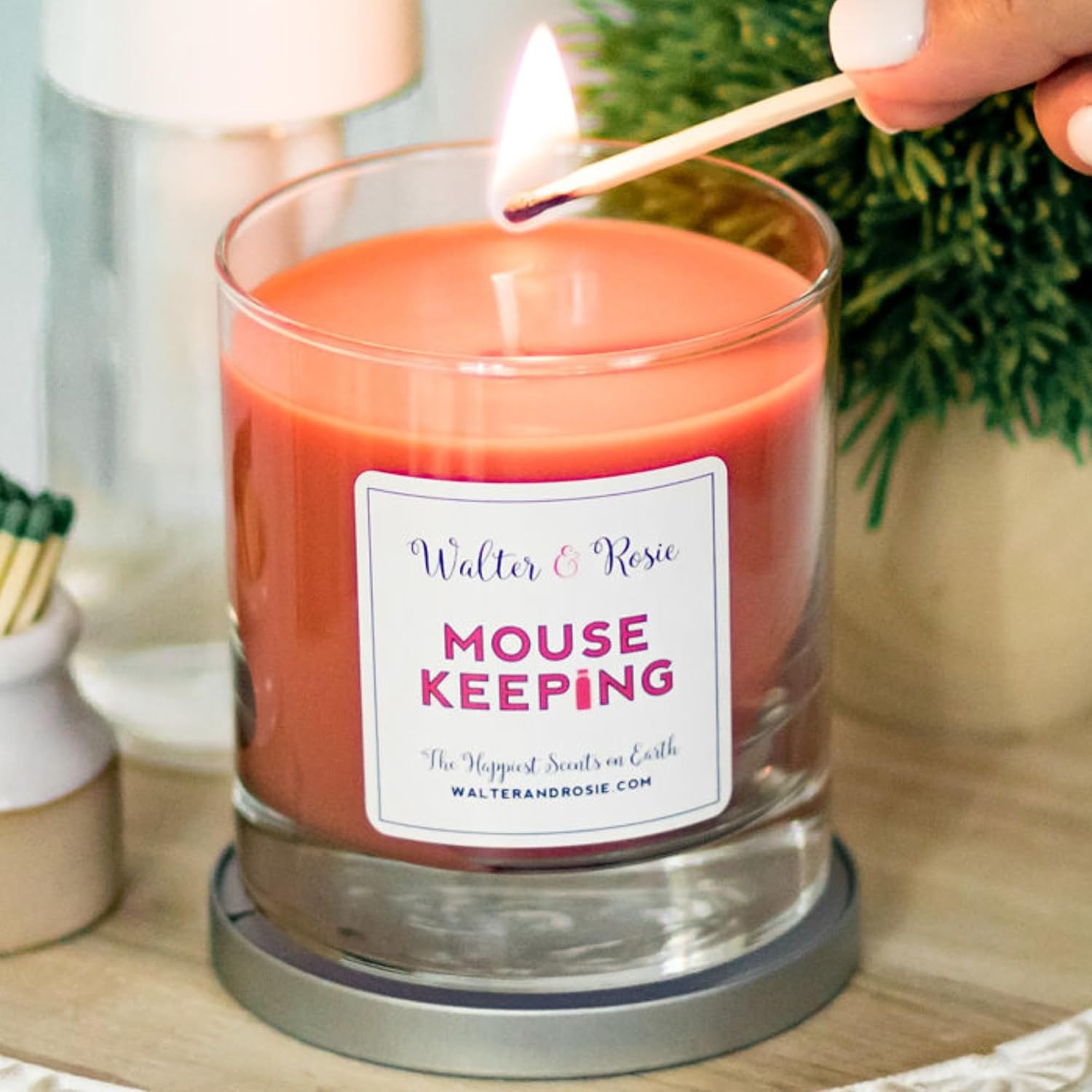 Walter & Rosie Candle Co. - Mouse Keeping 11oz Scented Candle Inspired by Disney Scents - Smell Like Disney Resorts - The Happiest Scents on Earth - Soy Blend - Burns up to 40 Hrs