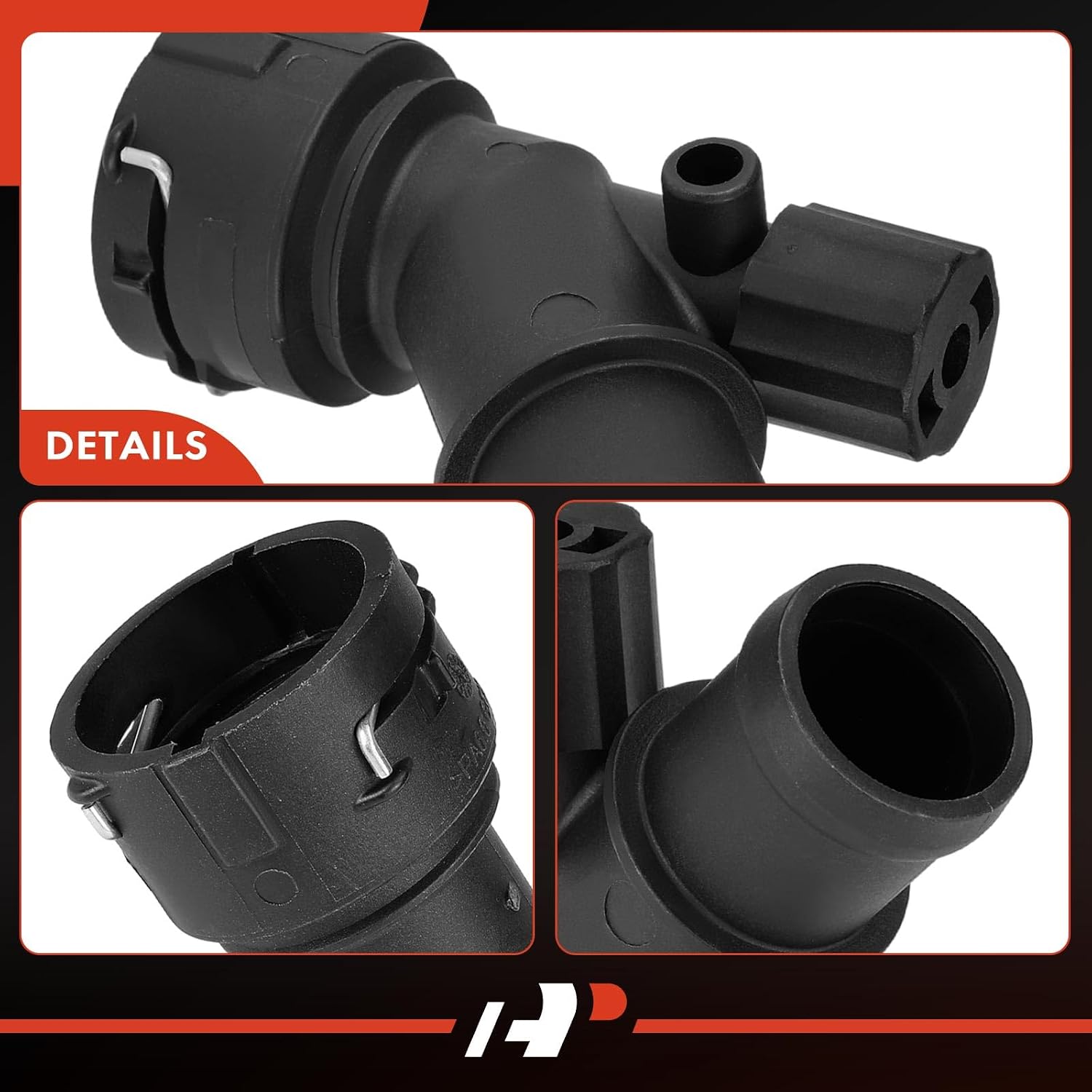A-Premium Coolant Hose Flange Connector Compatible with Volkswagen & Audi - Jetta 1999-2013, Jetta City 2007-2009, Golf 1999-2006, Golf City 2007-2010, Beetle, GTI, TT, TT Quattro