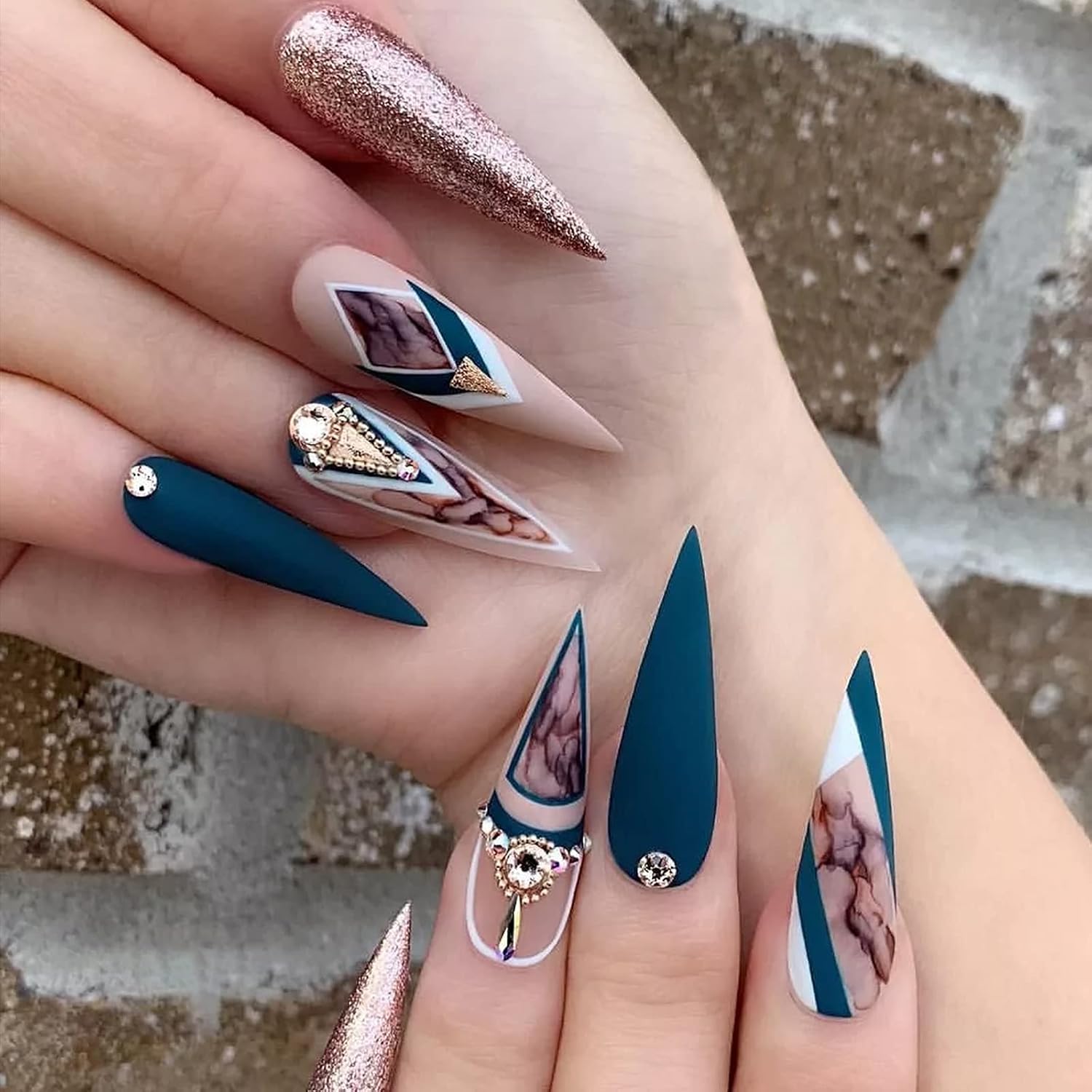 Vcedas Extra Long Stiletto Half Cover Nail Tips 120PCS Clear XL Long Sharp Shape False Nail Super Long Press on for Acrylic Bails with Box