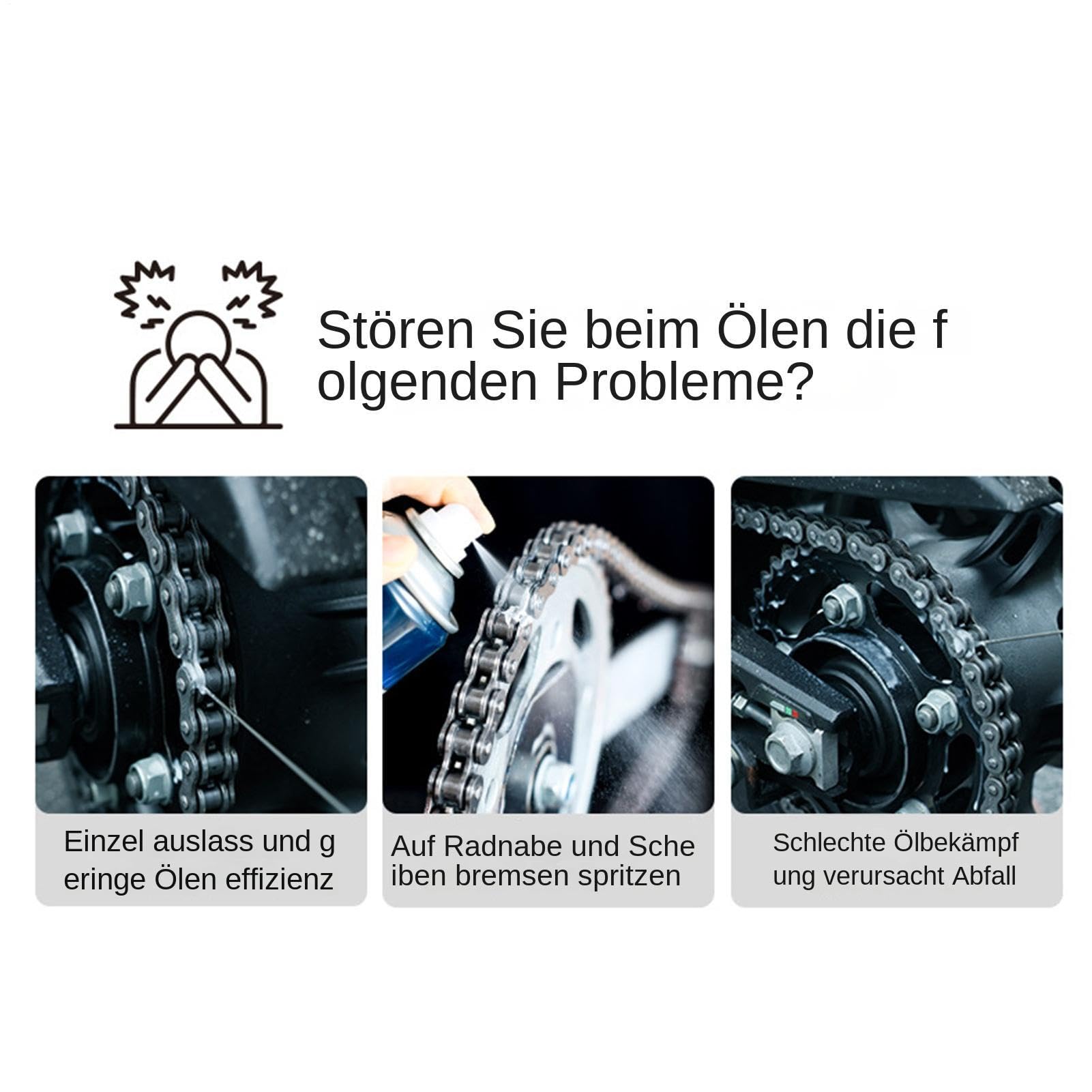 Motorrad-Kettenöl-Werkzeug, Motorrad-Kettenöl- Und Reinigungshilfe, Motorrads Kettenspray Werkzeug, Motorrad-Kettenwascher für Kettenschmiermittel, Wachund Kettenentfetter