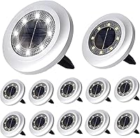 Vista 1 de Luces solares para exteriores, paquete de 12 luces solares de jardín para camino, patio, cubierta, césped, patio, pasarela, entrada de vehículos