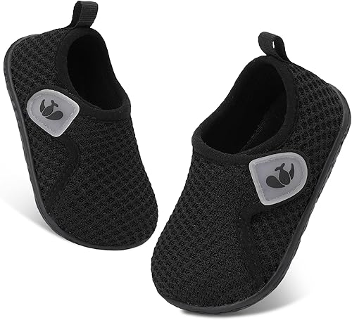 FEETCITY Zapatos de bebé para niños y niñas, zapatos de cuna transpirables y ligeros sin cordones