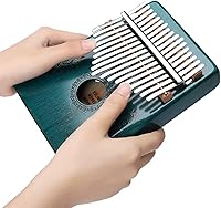 Vista 2 de Kalimba - Piano de pulgar de 17 teclas, piano portátil de dedo Mbira, regalos para niños y adultos, instrumento musical, pianos de pulgar, 17