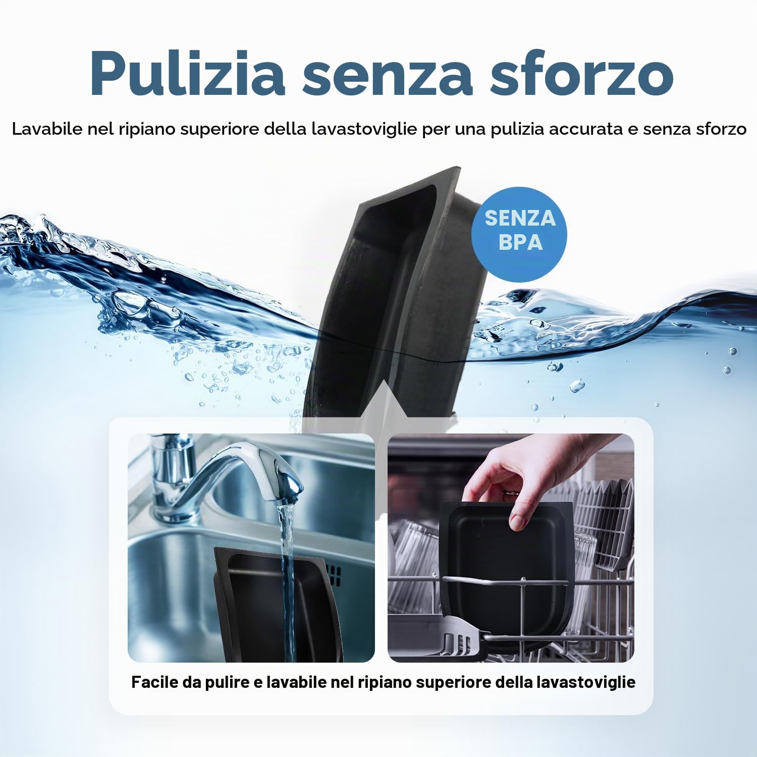 PAWISE, Distributore automatico di cibo per animali domestici, per cani e gatti, dispenser per 2 pasti, ciotola con timer
