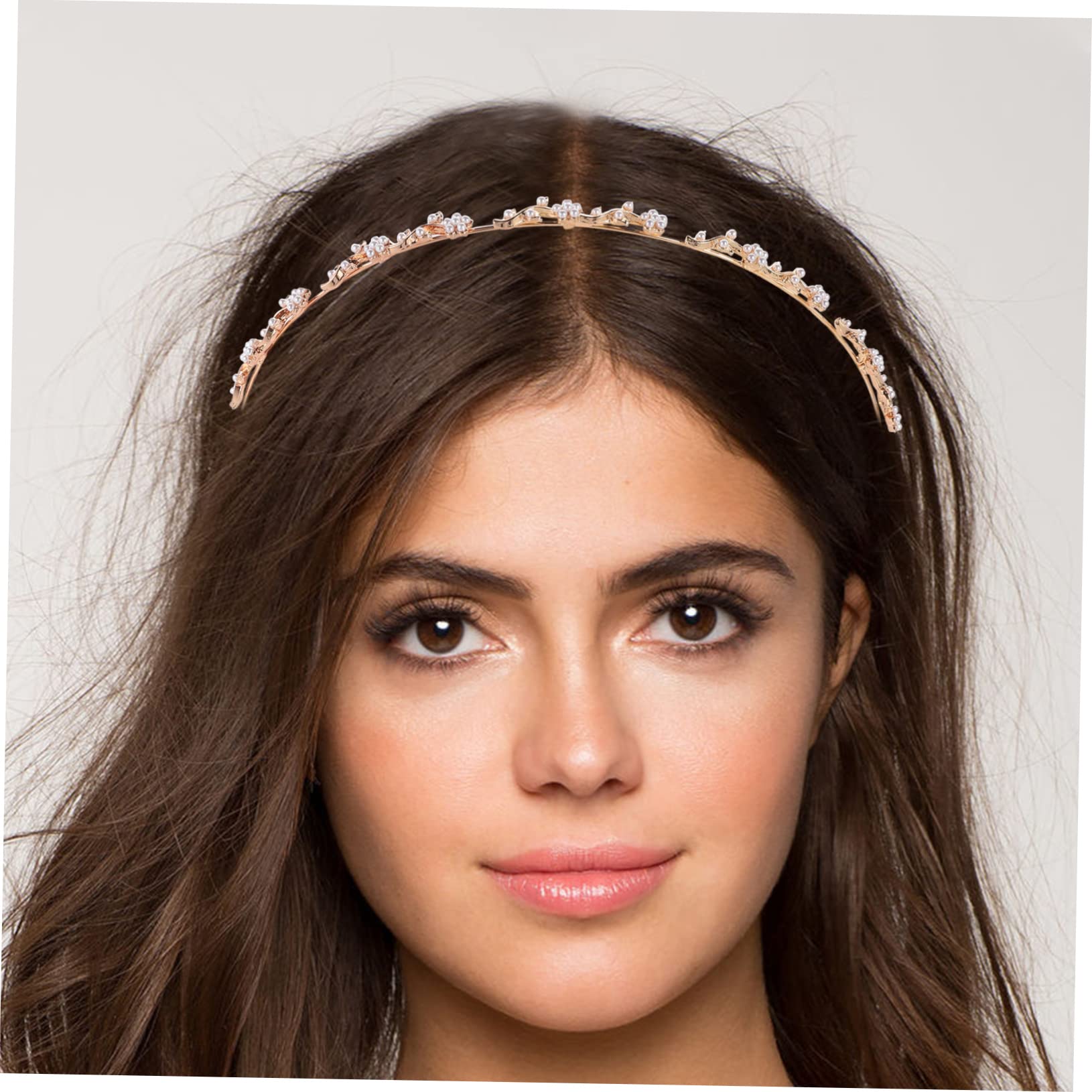 FRCOLOR 18 Stück Strass Perlen Stirnband Goldene Stirnbänder Für Frauen Haarband Für Mädchen Perlen Haarschmuck Haarschmuck Für Frauen Goldene Hochzeitsdekoration Haarband Damen