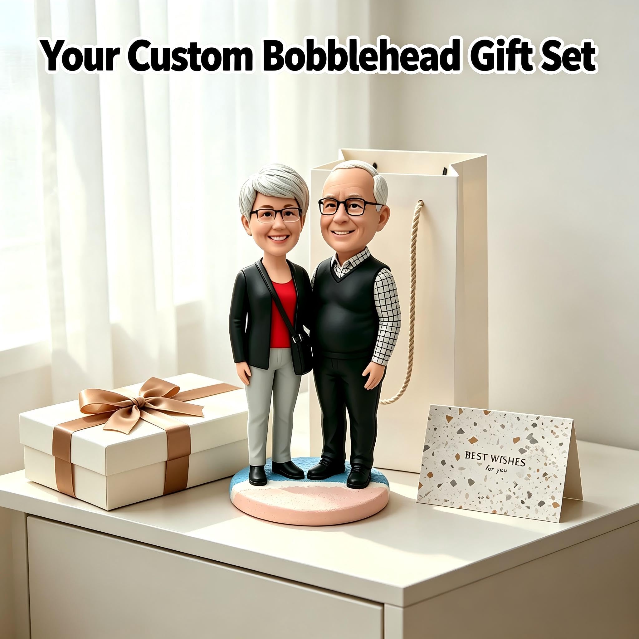 Custom Couple Bobblehead Handmade Personal Bobble Heads from Photo