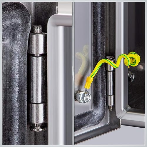 Miniatura 5 de Caja eléctrica de acero de 12 "x 8" x 6" Caja de caja eléctrica de acero inoxidable 304 Caja de gabinete de equipo electrónico de acero inoxidable