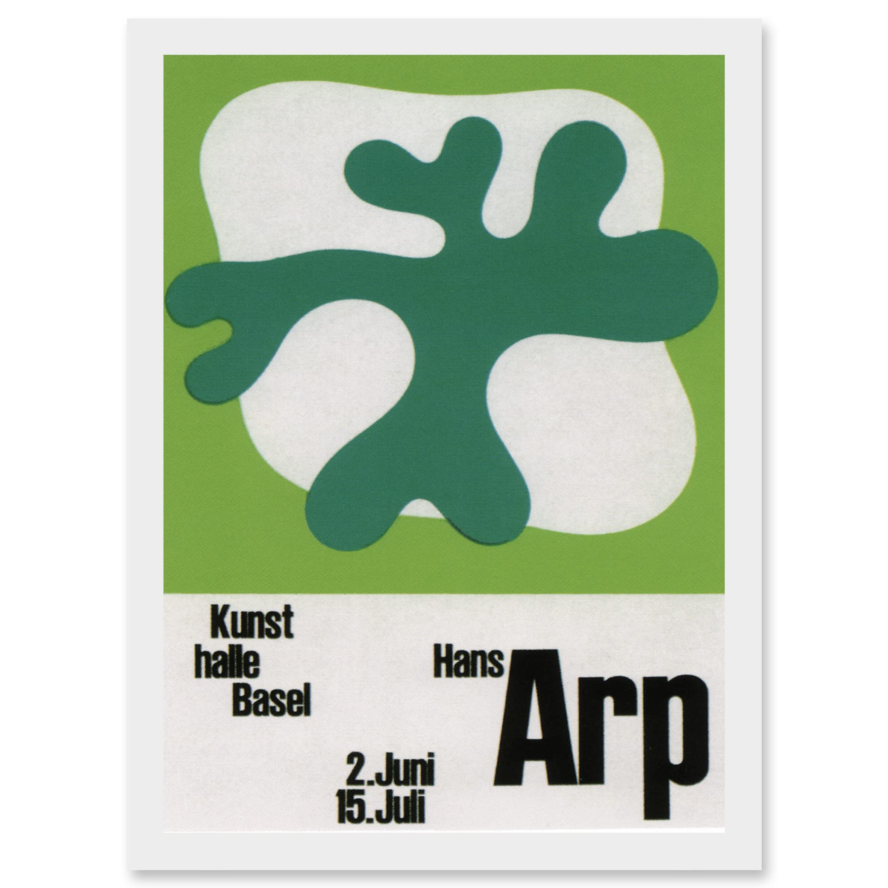 Wee Blue Coo Advert Exhibition Kunsthalle Switzerland Cultural Hans Arp Dada Surrealism Artwork Framed Wall Art Print A4