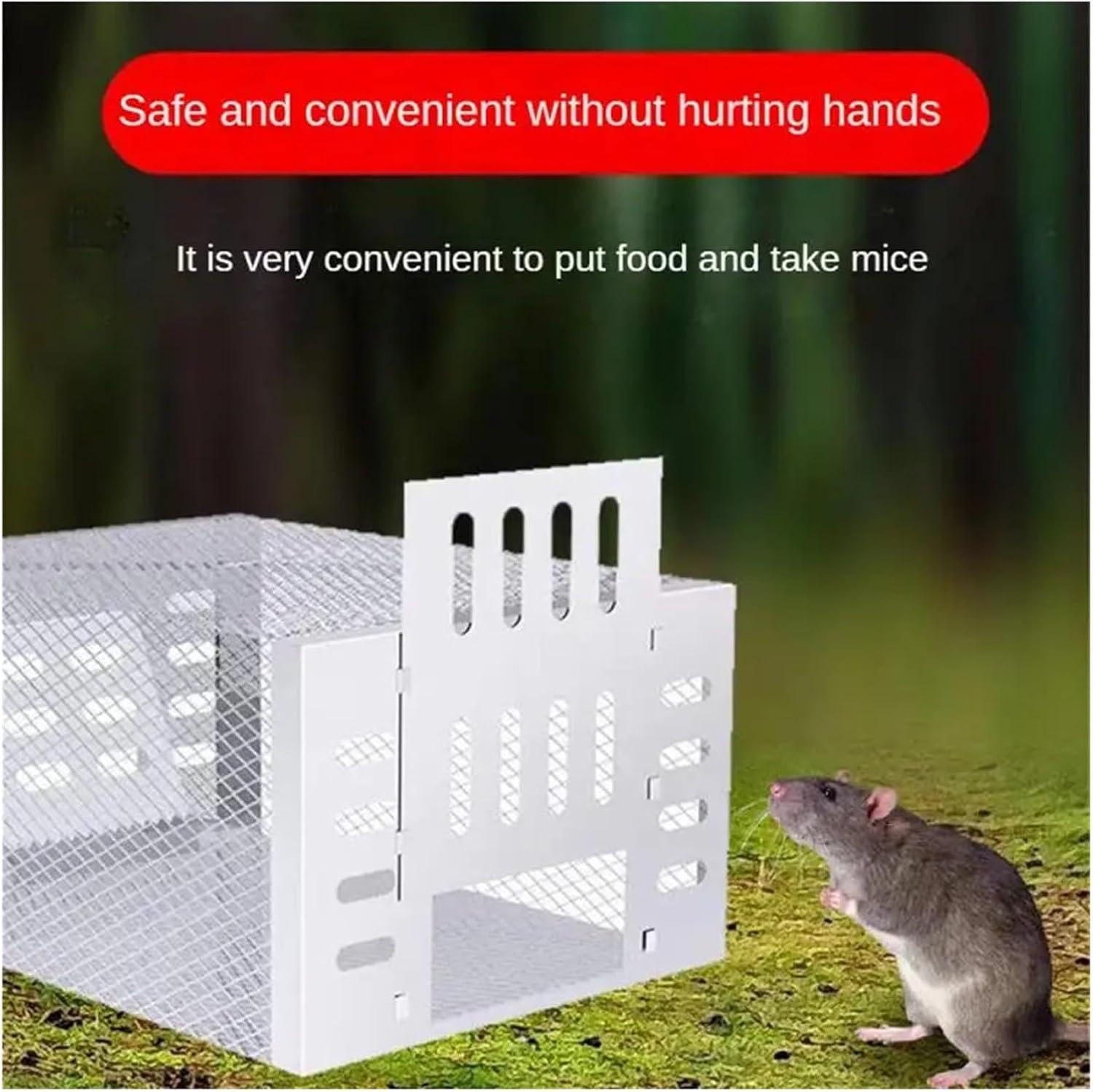 Rat Traps,Automatic Cycle Mouse Trap Indoor Outdoor Household Continuous Mousetrap Reusable Automatic Rat Cage Large Space Metal
