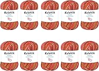 Vista 80 de 250g (5x50g) de hilo acrílico para crochet/tejido, hilo de gradiente de colores, 5 rollos de madejas, perfecto para cualquier proyecto de mini