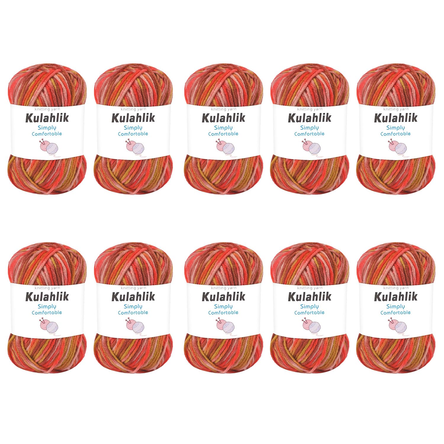 250g(5x50g) Acrylic Yarn for Crochet/Knitting, Colorful Gradient Yarn Thread, 5 Rolls Skeins, Perfect for Any Knitting Crochet and Crafts Mini Project — view 86