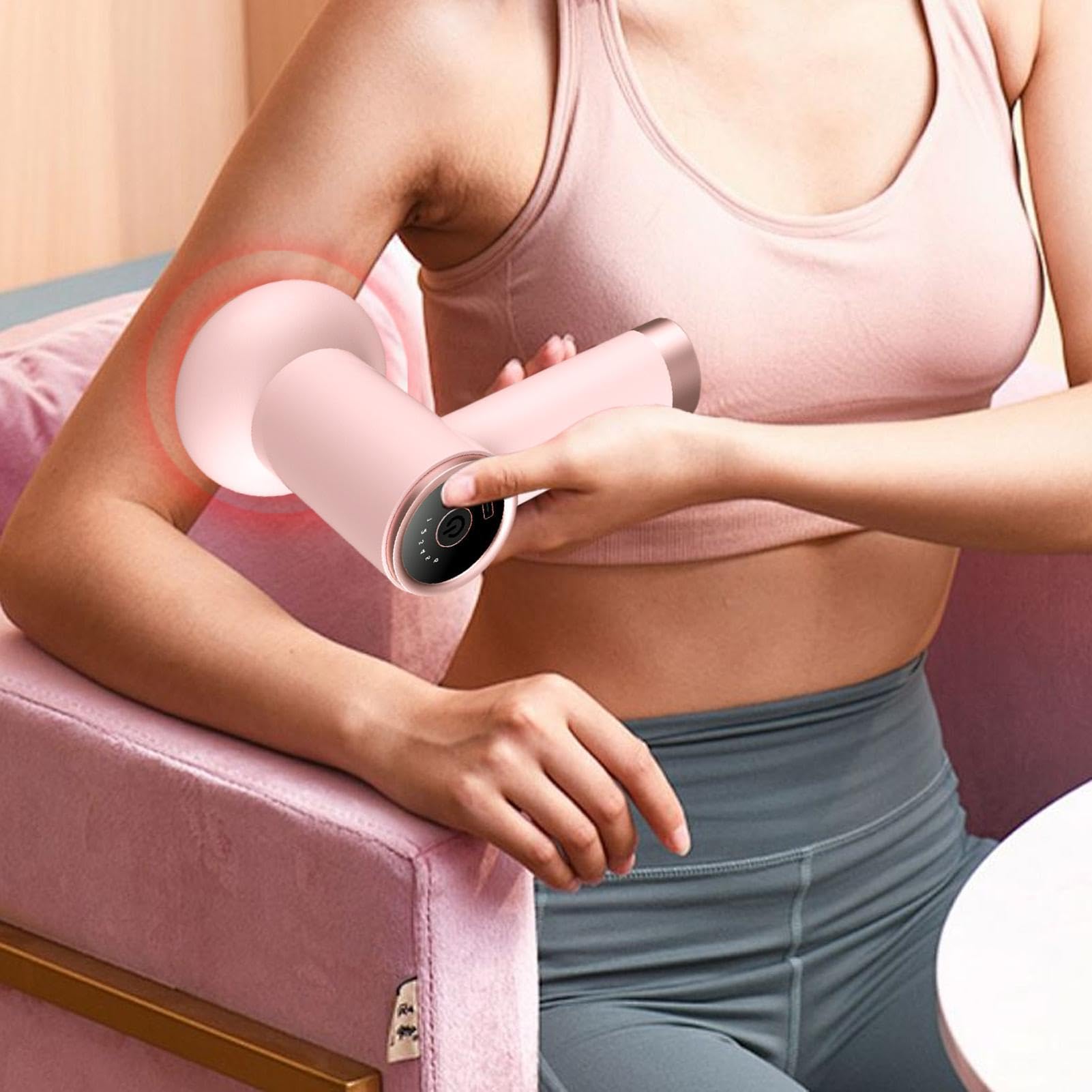 Masajeador de vientre para eliminar celulitis grasa | Rodillo de grasa eléctrico de mano con 5 cabezales para masaje abdominal, cuello, espalda y vientre