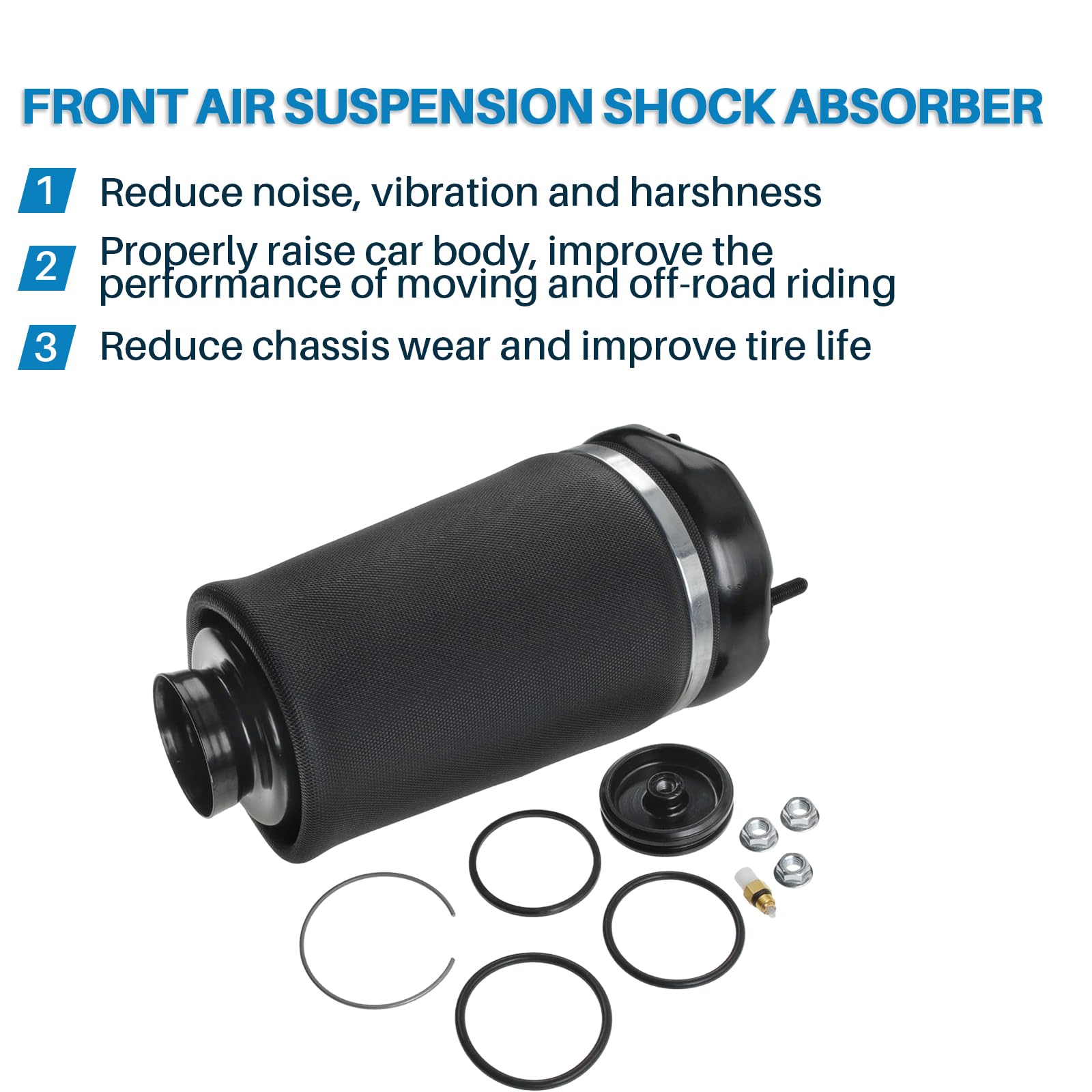 Kit de réparation de ressort pneumatique avant compatible avec classe GL X164 GL 350 450 Classe M W164 ML 300 500 Remplace 1643204313 1643206113