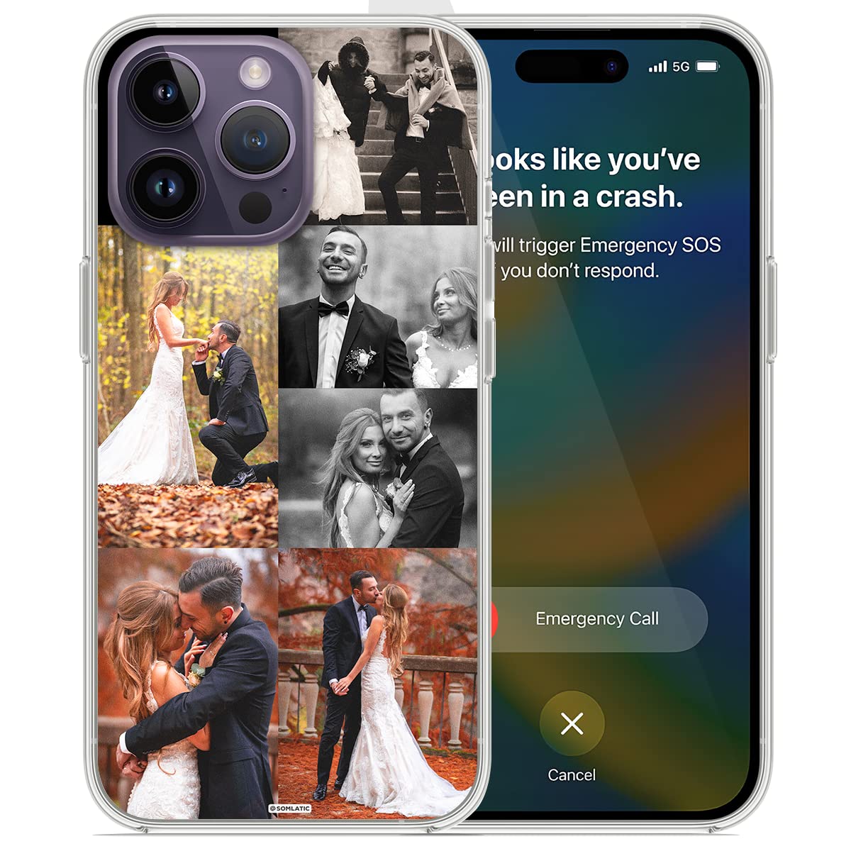 Personalized Photo Phone Case Custom Picture Design Your Own Collage Phones Cover for Family Friends Couple Compatible with Series 17 16 15 14 13 12 11 XR X XS 8 7 Plus Mini Pro Max