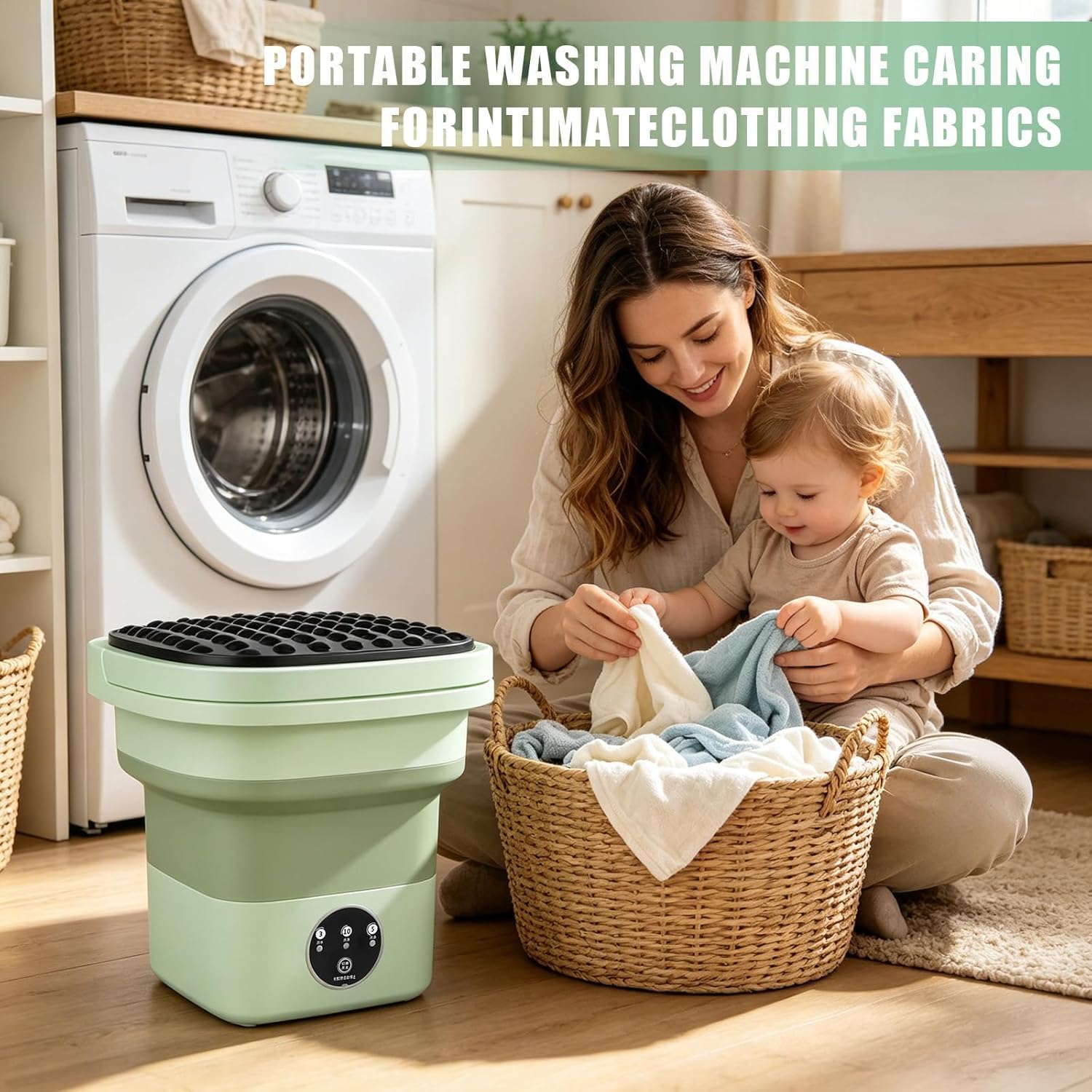 Mini lavatrice portatile da 8,5 l e cestello centrifugato | Mini rondelle portatili da 6,5 l e cestello rotante
