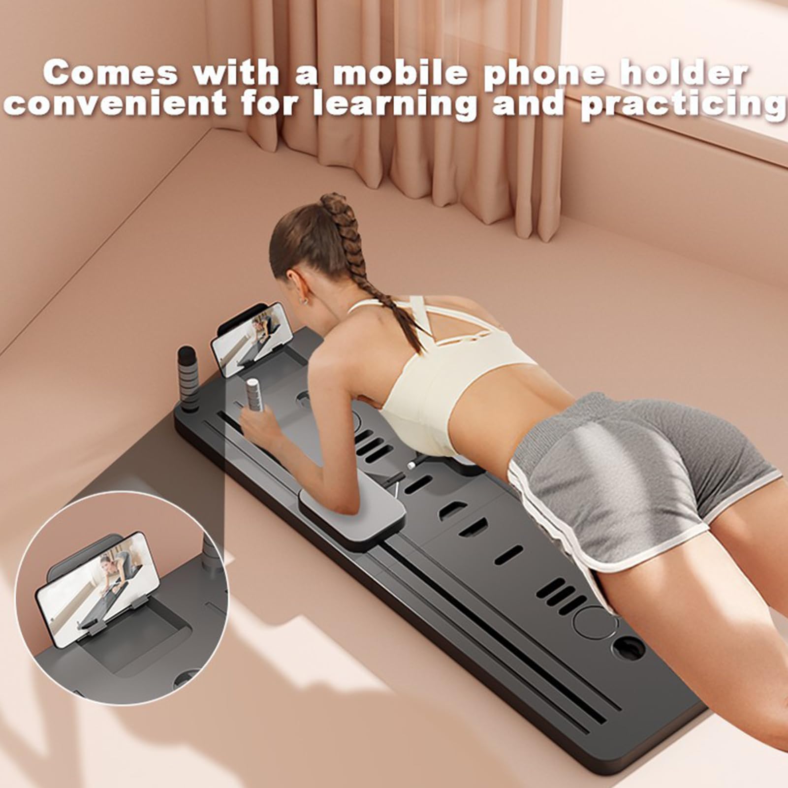 Pilates Reformers - Macchina per pilates Reformer | Attrezzatura per pilate a casa | Set pieghevole per scolpire i muscoli addominali | Macchina per allenamento regolabile | Fitness per tutto il corpo
