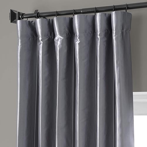 Miniatura 2 de HPD HALF PRICE DRAPES PTCH-HBO112-108 - Cortinas opacas de seda sintética para dormitorio y sala de estar, 50 x 108 pulgadas, cortina sólida con