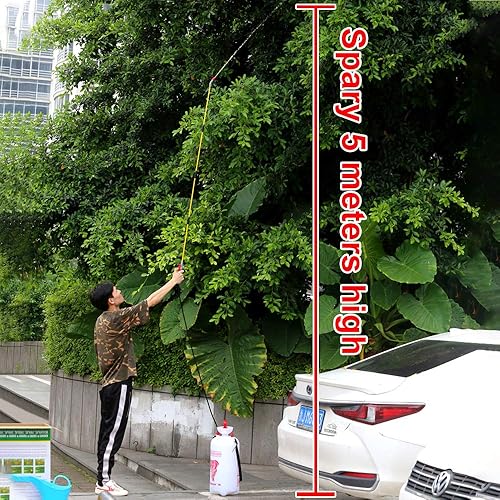 Miniatura 5 de CLICIC Pulverizador portátil de 4 galones (16L) para césped y jardín con cuatro postes de pulverización con un total de 52 pulgadas de longitud