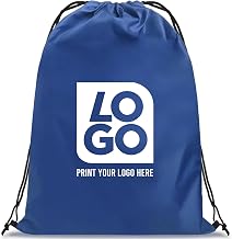 USMG Custom Drawstring Nylon Tote Bag with One-Color Imprint – Personalized Logo or Design for Promotional Events