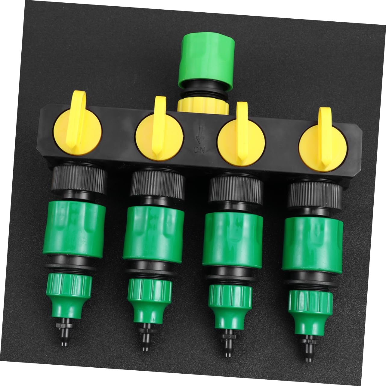 Gatuida Distribuidor De Agua De Cuatro Vías Válvula De Riego para Jardinería Divisor De Manguera De Jardín Accesorios para Manguera De Agua Adaptador Separador Automático