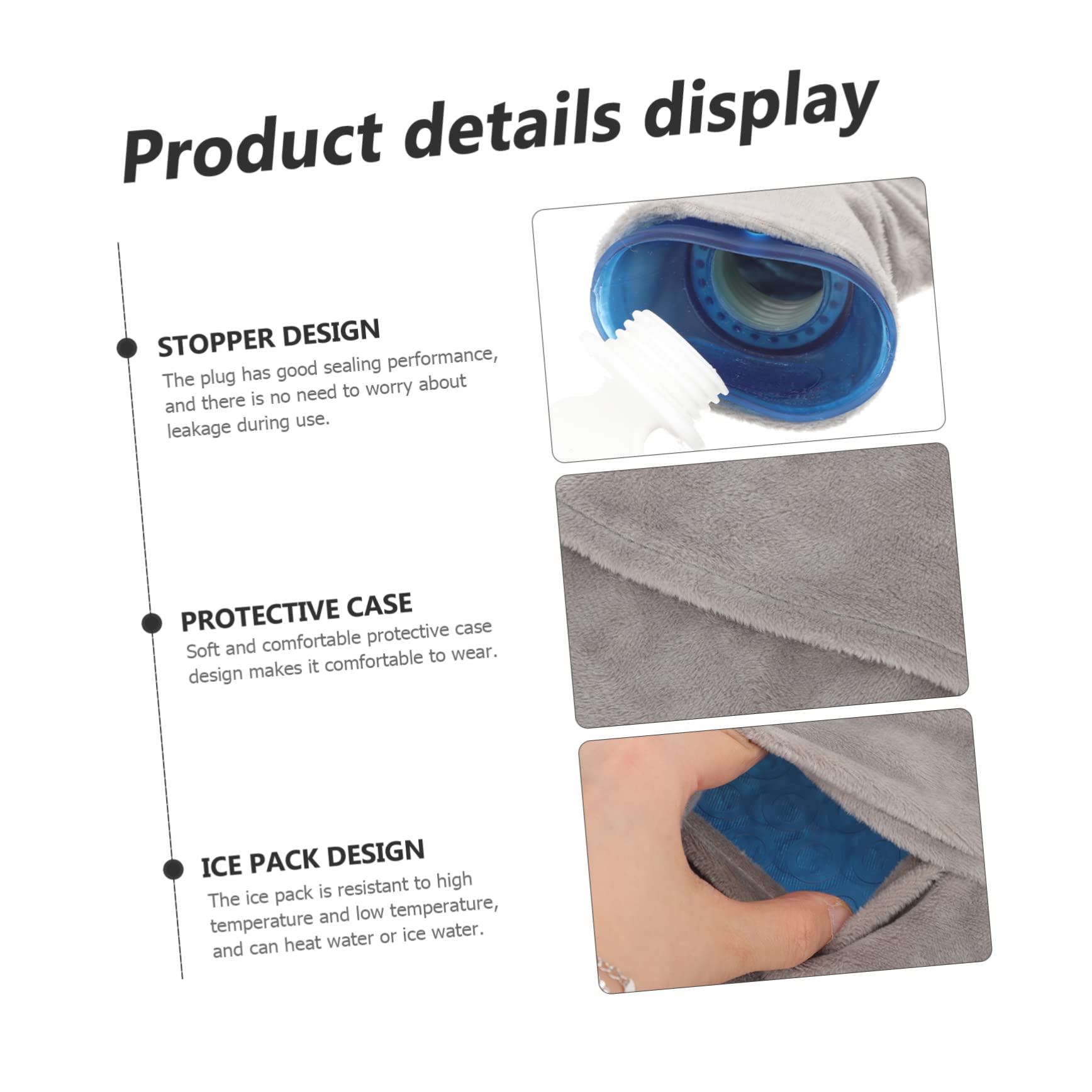 Veemoon Impacco Freddo Caldo a U in Pvc Trasparente per Collo e Spalle, Riutilizzabile e Lenitivo, per Sollievo e Riabilitazione
