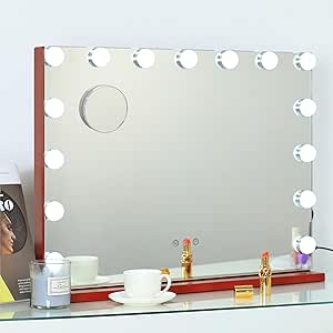 Hollywood Schminkspiegel Mit LED Beleuchtung - 360° Drehbar & 3 Lichtfarben