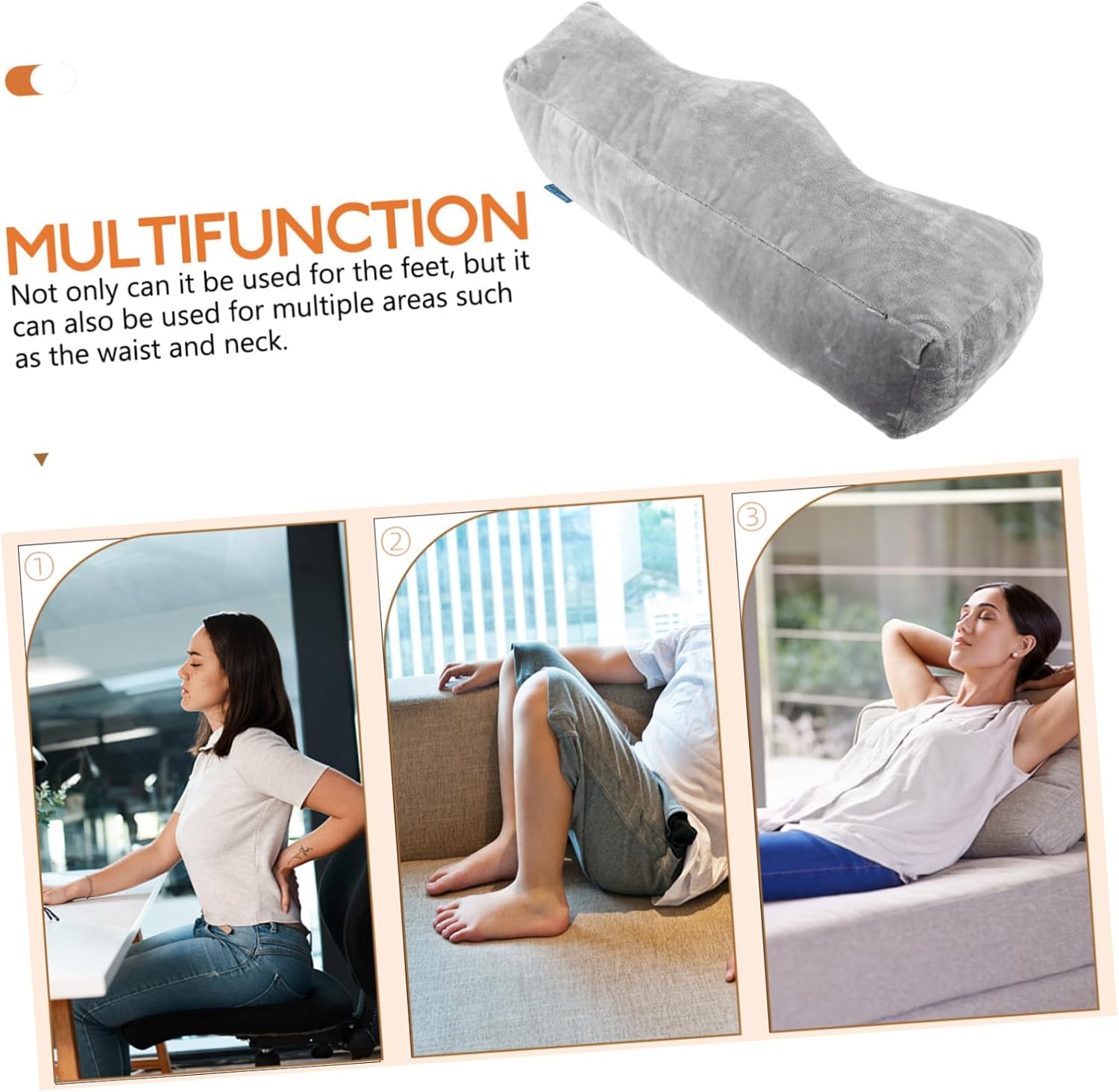 VICASKY Elastic Foot Rest Pillow for Legs and Feet Soft and Supportive Sleeping Leg Cushion with Moderate Elasticity for Home Bedroom Use and Relaxation