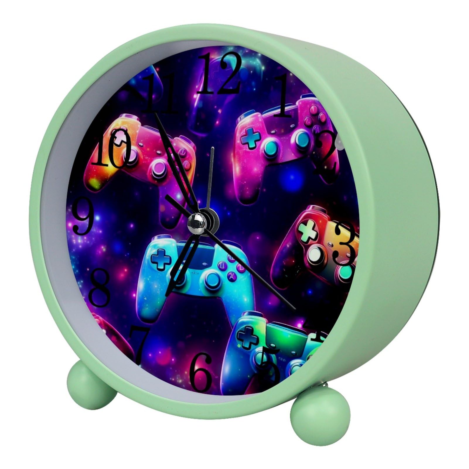 etoenbrc Battery Operated Clock Slient Plastic Table Clock Battery Operated Bedside Alarm Clock with Light for Bedroom Living Room(Color235)