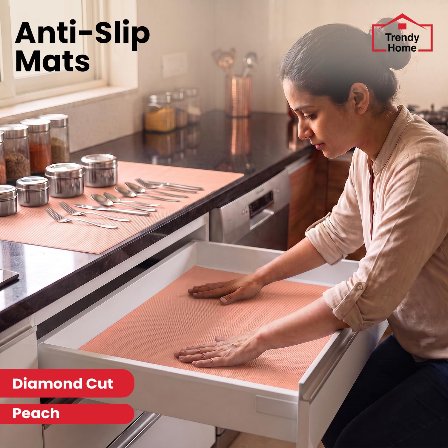 Anti-Slip Mat Roll - Protect Drawers & Fridge -10