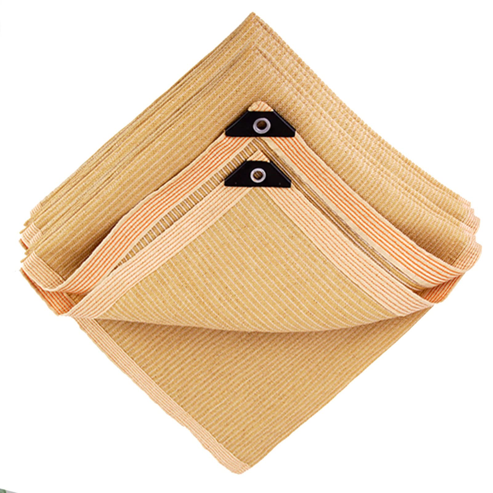KLGFBDC Beige Rectangular Shade Sail with Aluminum Grommets 95% Sunshade Net for Greenhouse Plant Cover Garden Terrace Canopy (Size: 5x10m)