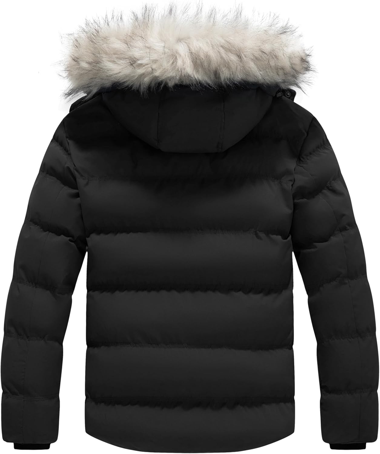 KVE Men's Hooded Winter Coat Warm Puffer Jacket Thicken Quilted Jacket - Image 3
