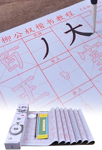 Tianjintang Juego de escritura de agua mágica de caligrafía china sin necesidad de tinta ecológica para principiantes, paquete de 10 piezas, estilo