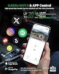 4K+2,5K+ 2,5K 3 Chaîne Dash Cam - Avant/arrière/intérieur - 5,8GHz WiFi 6 Dashcam avec IR Vision nocturne, 64GB Carte, 24H Mode de stationnement, capteur G - Voiture Dash Cam pour Rideshare & Taxi