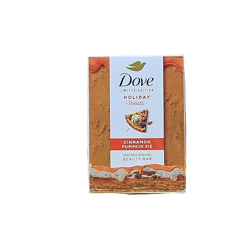 Dove Jabón de barra de belleza con pastel de calabaza y canela para nutrición profunda, edición limitada, 7.5 onzas, 2 piezas