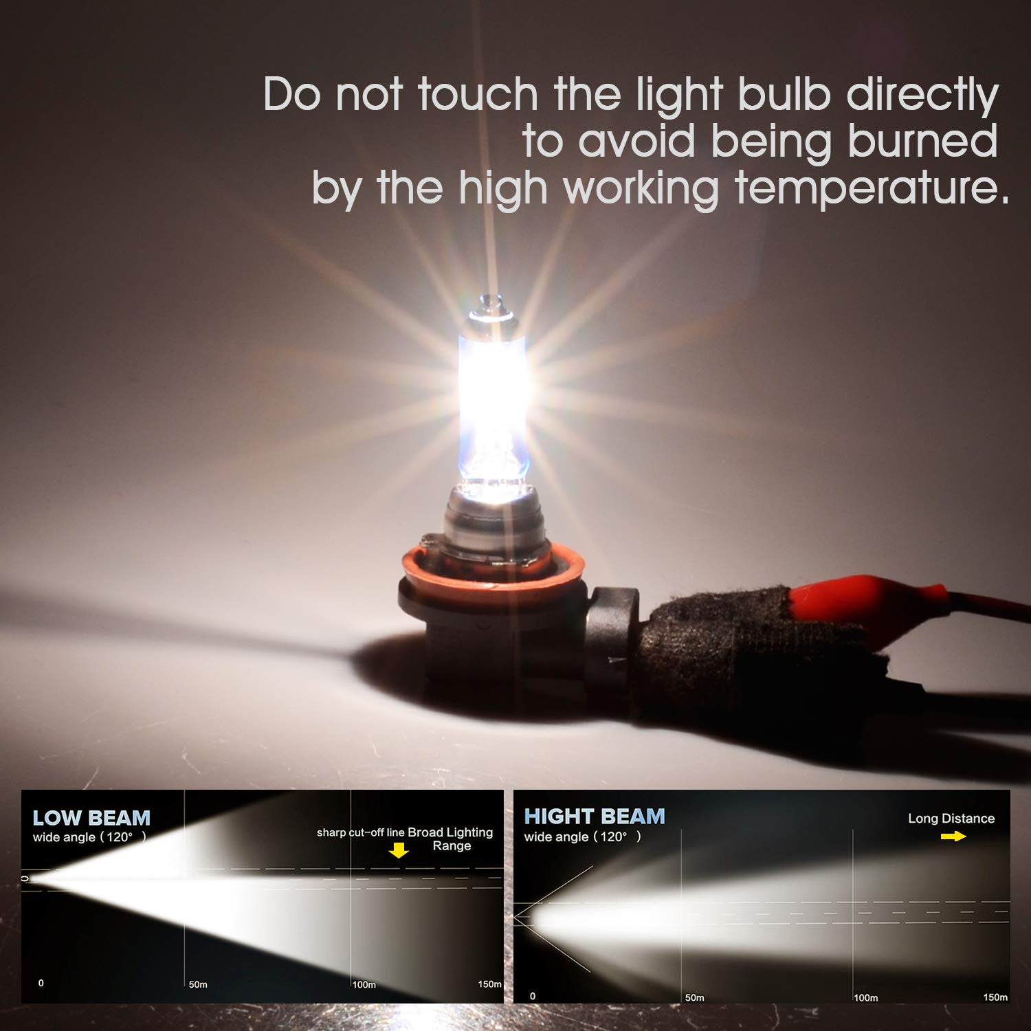 Ampoule Halogène H8 12V 35W Blanc 6000K X2 – Phares Antibrouillard & Éclairage Voiture Haute Visibilité