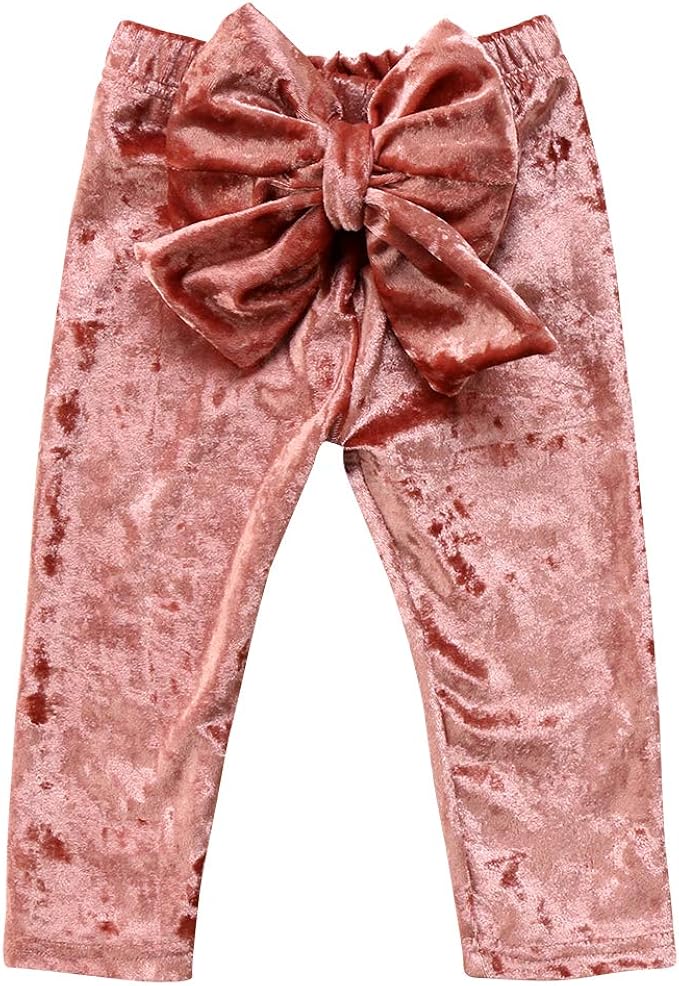 Carolilly Pantaloni Neonata Bambina Ragazze Leggings Lunghi in Velluto  Bowknot Primavera Autunno Inverno : Amazon.it: Abbigliamento