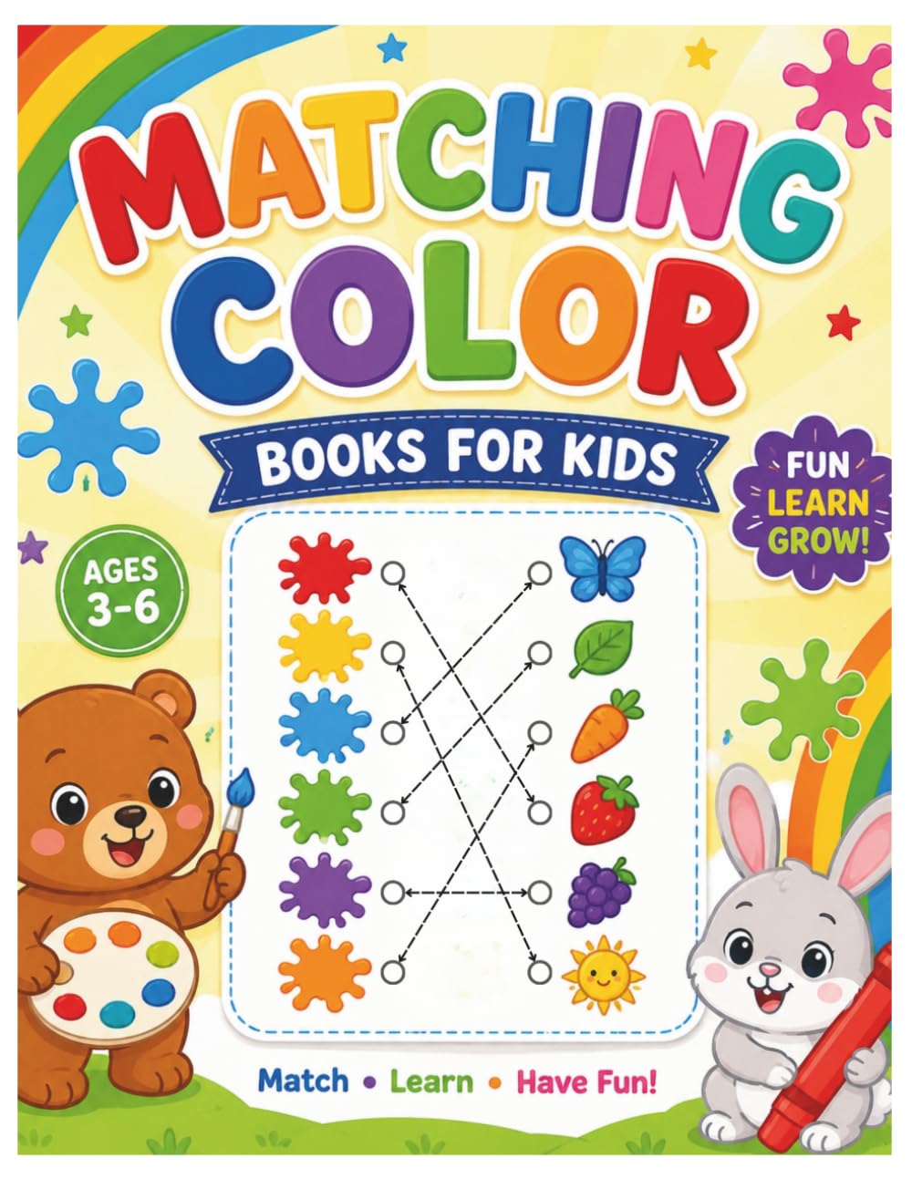 Matching Color books for Kids: A Fun Preschool Color Matching Activity Book Ages 3-5