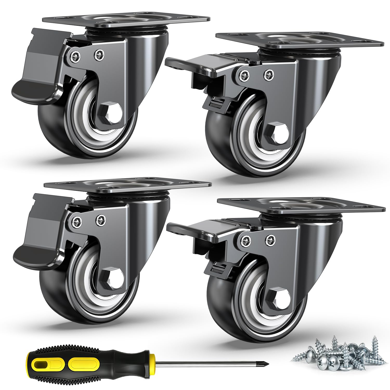 Heavy Duty Caster Wheels - 600lb Capacity -1 Heavy Duty Caster Wheels - 600lb Capacity -1