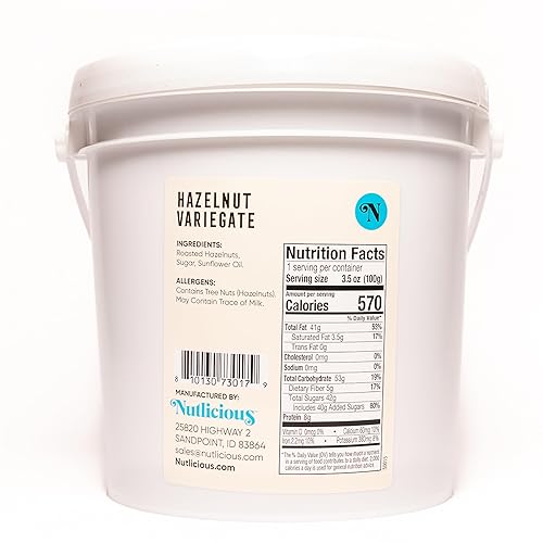 Miniatura 2 de Variegate de avellana (9 libras), Nutlicious, fabricado en los Estados Unidos, sin aceite de palma, 0.14 oz de proteína.
