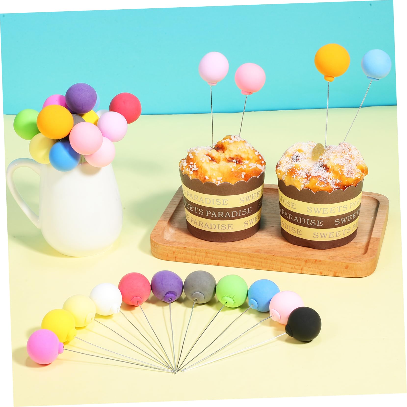 SOIMISS Décoration Gâteau en Boules de Mousse 30 Pièces, Forme Ballon