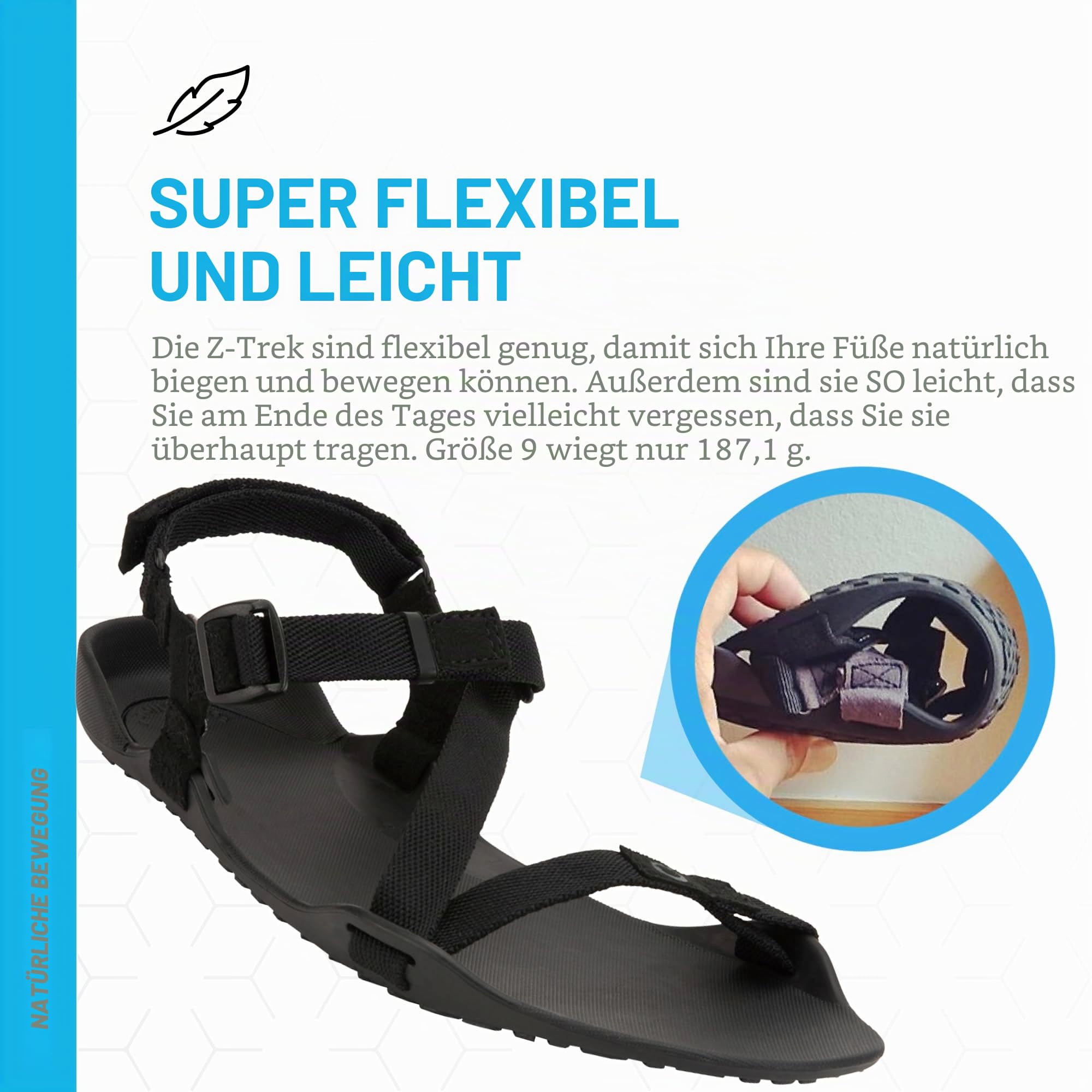 Xero Shoes Herren Z-Trek Sandalen | Null Spreizung, breite Zehenbox, leichte und verpackbare Sportsandalen für Herren |