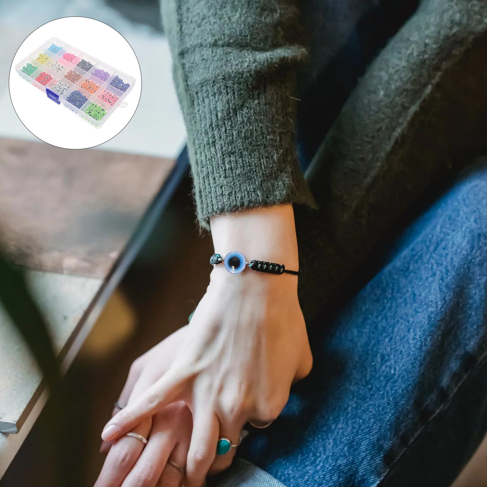 Homoyoyo Perline in Resina Anti-malocchio Per Gioielli Ciondoli Fai Da Te Decorazioni Resistente e Brillante