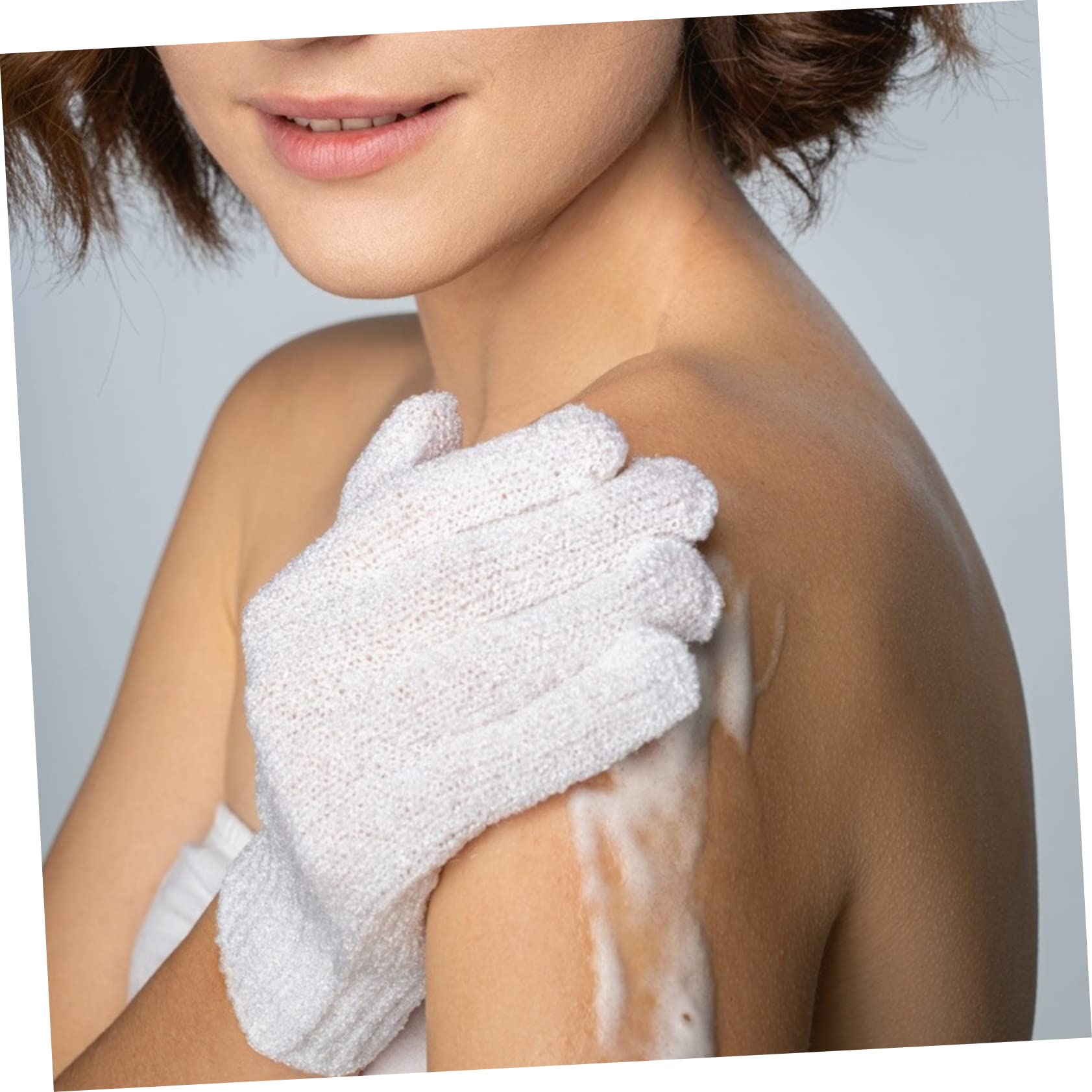 minkissy 32 guantes de baño de cinco dedos, guantes de baño, de masaje, depurador de para accesorios de limpieza corporal, exfoliantes corporales, toallas de, toalla de