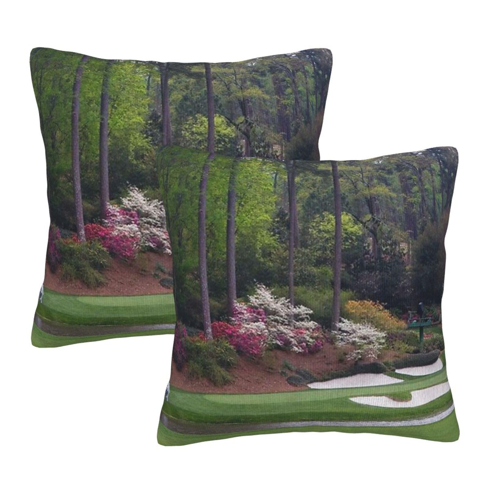 Taies d'oreiller carrées imprimées Golf Course pour rafraîchir la déco de chambre