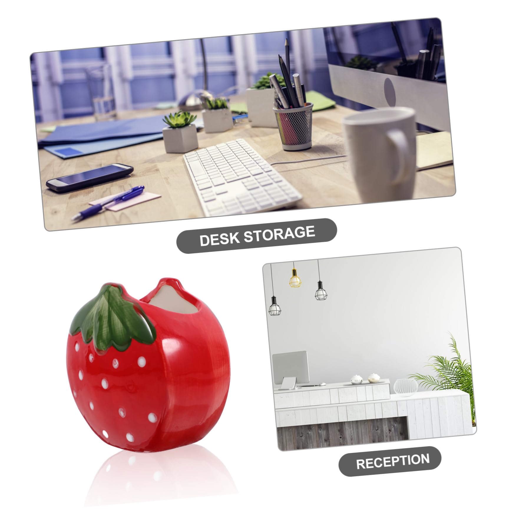 Angoily Portapenne A Forma Di Fragola 3 Pezzi Piccolo Portapenne Per Scrivania Portapenne Multifunzionale Portapenne Da Scrivania Organizer Per Penne Da Scrivania Contenitore Per