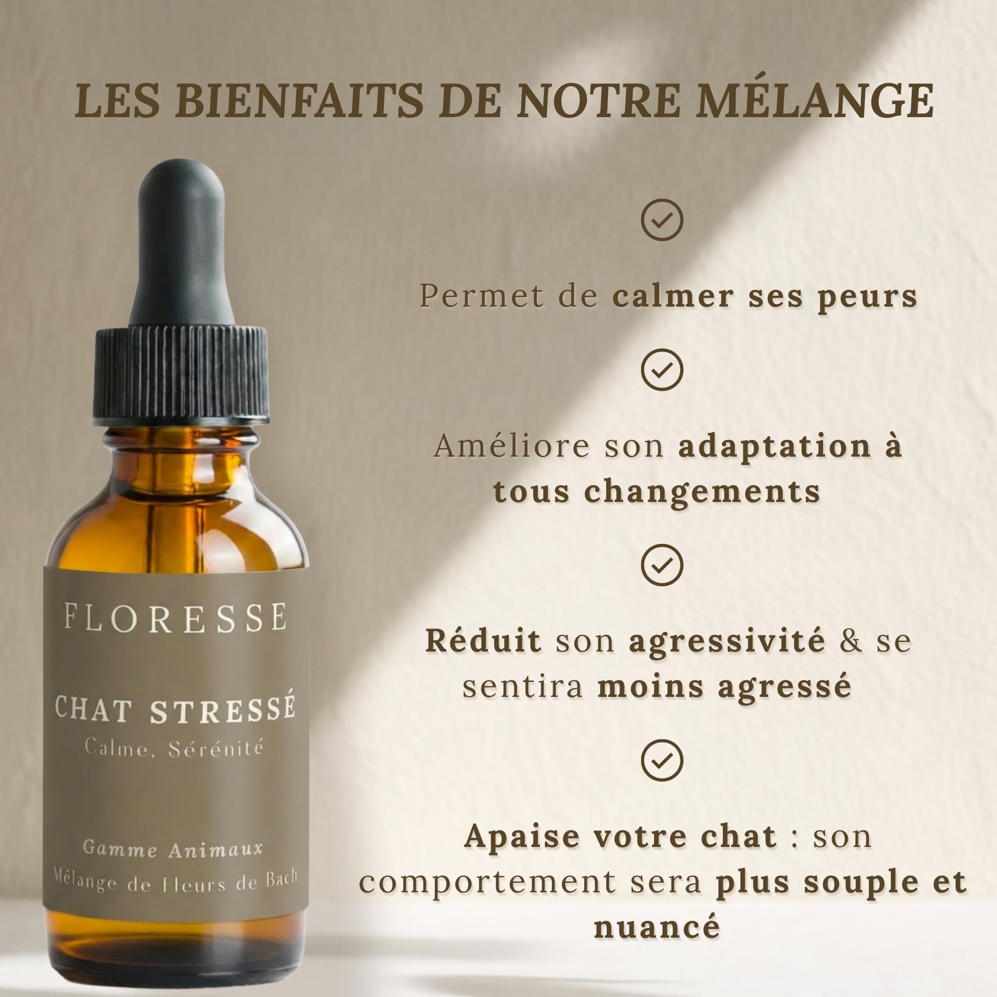 Conseil fleur de Bach® - Fleurs de Bach Chat stressé Un mélange Qui va Aider Votre Chat à se Calmer Flacon de 10 ML