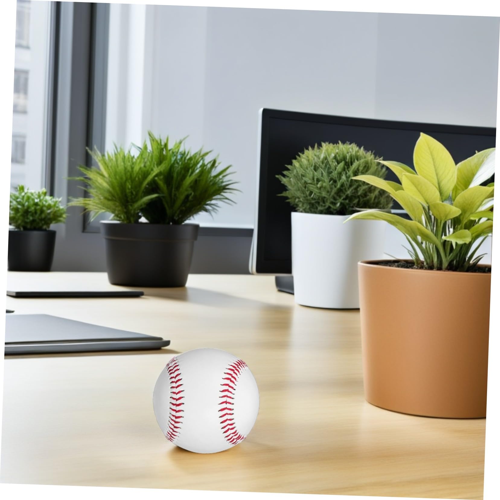 Toddmomy Pelota de Entrenamiento de Béisbol 6piezas Blanco PVC